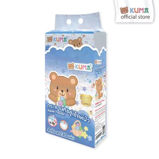 KUMA Facial Tissue, 230 sheets per pack: 4 packs